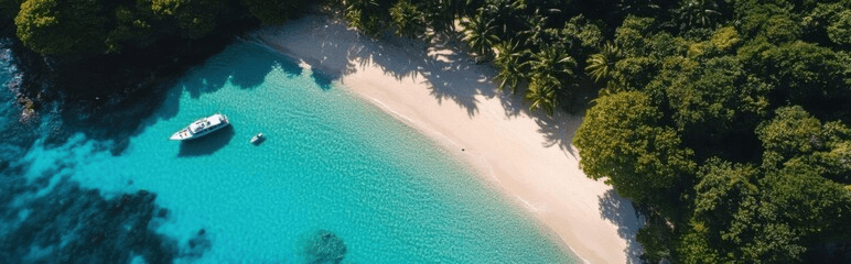 Aerial view of a Cuban tropical cove